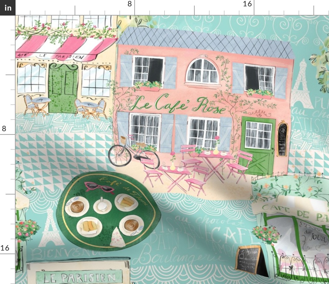 Illustrated French Cafe - large repeat