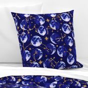 Moon Phases and Astrology in Blue