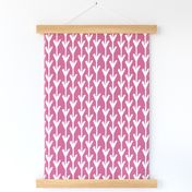 6" Bright Rose and White Boho Arrows Print