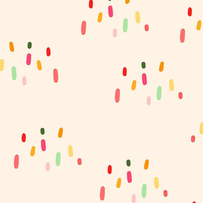 (L) Sprinkles Paper Cut-Out - Large on Cream