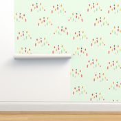 (L) Sprinkles Paper Cut-Out / Abstract Shapes - Large on Mint Green