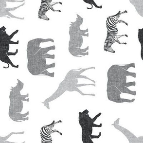 safari animals - monochrome (90) C20BS