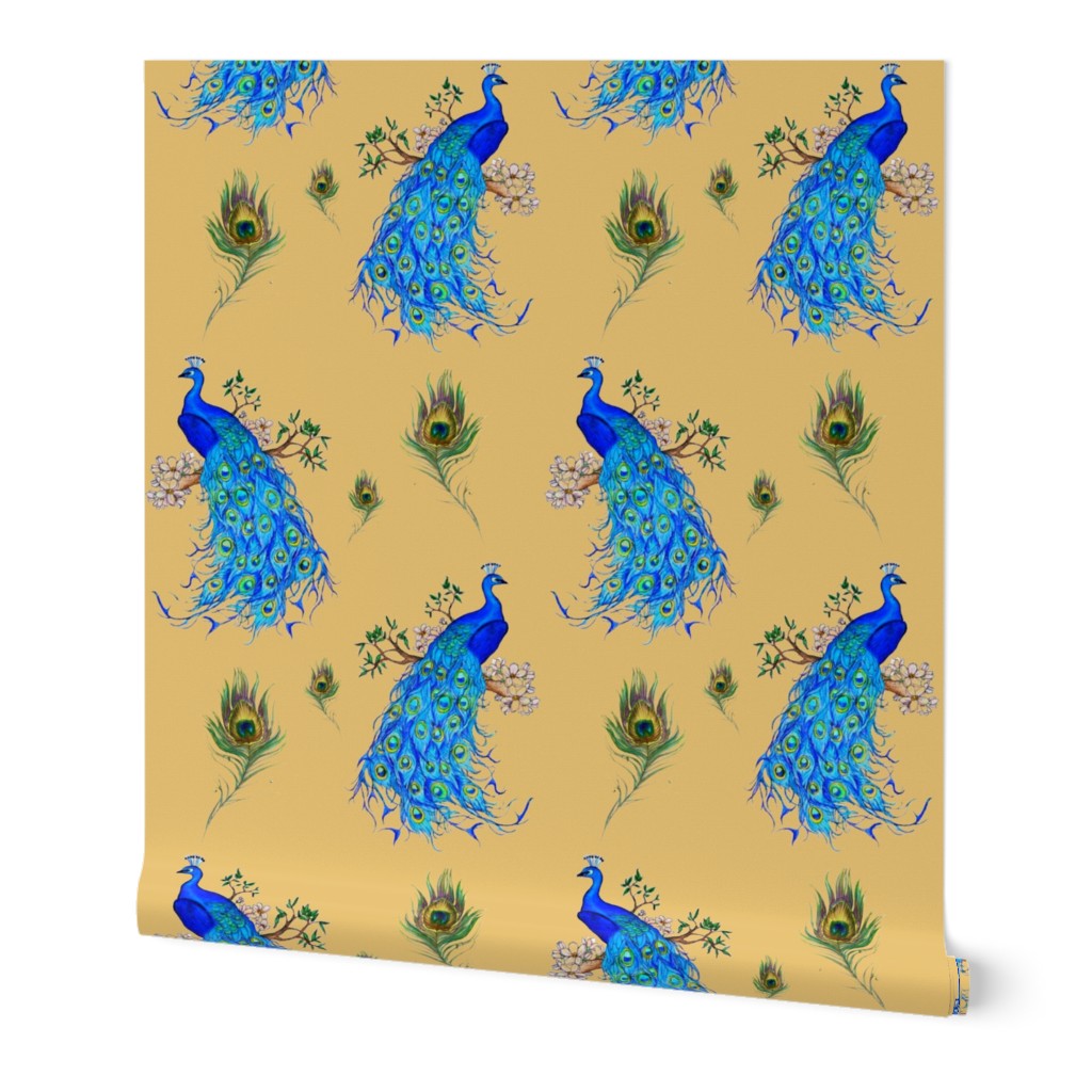 Peacocks On Gold