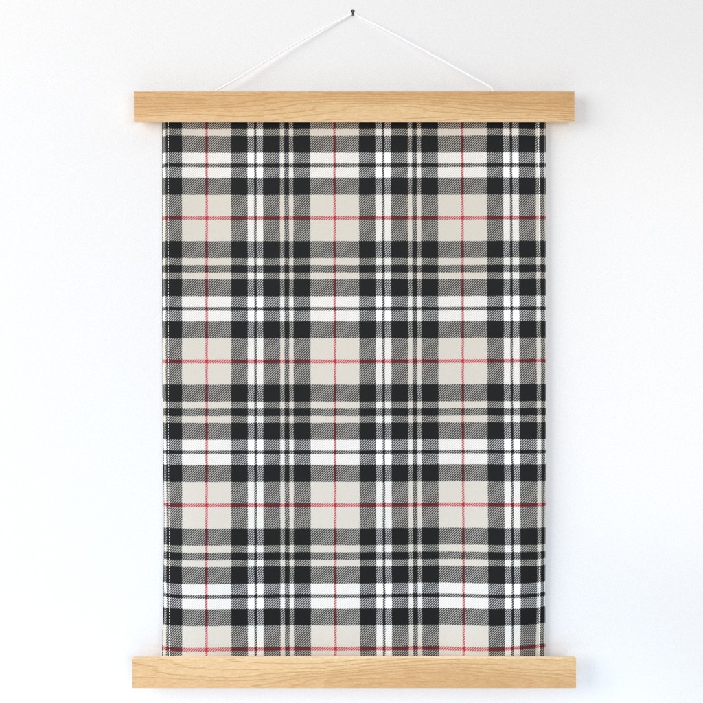 fall plaid || beige with  red stripe C20BS
