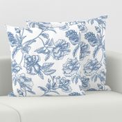 Hibiscus Toile.Blue