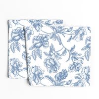 Hibiscus Toile.Blue