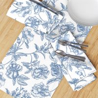 Hibiscus Toile.Blue