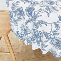 Hibiscus Toile.Blue