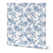 Hibiscus Toile.Blue