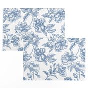 Hibiscus Toile.Blue