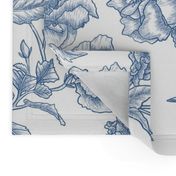 Hibiscus Toile.Blue