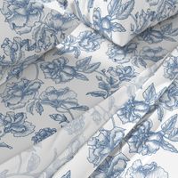 Hibiscus Toile.Blue