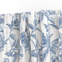 Hibiscus Toile.Blue