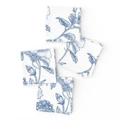 Hibiscus Toile.Blue