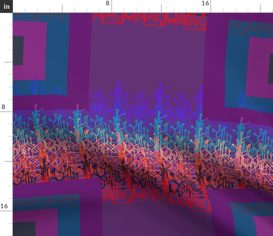 Rainbow circuit squares - violet