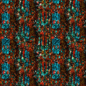 jewels chaos stripes BROWN TURQUOISE COPPER AUTUMN PSMGE