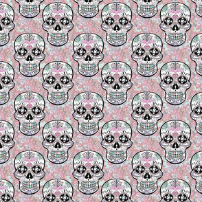 PATCHWORK skull 3 pastel pink