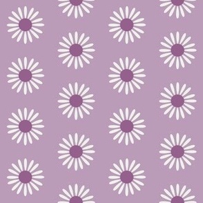 retro daisy fabric - sweet floral daisy design - sfx3307  lavender