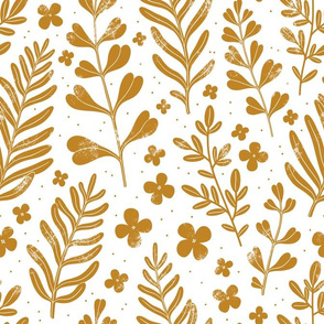 Golden floral pattern