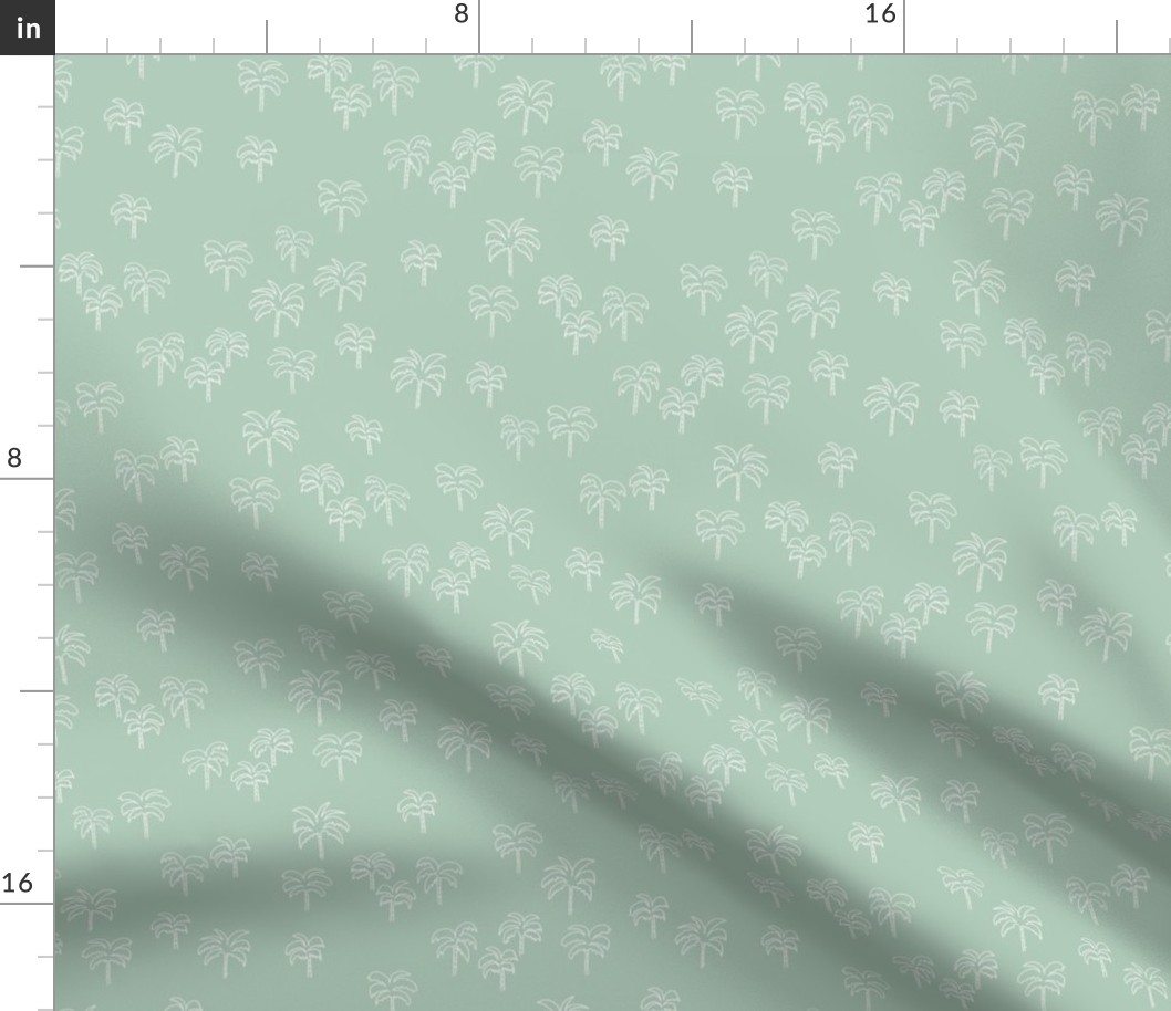 palm tree fabric - summer 2020, muted colors - sfx6008 seaglass
