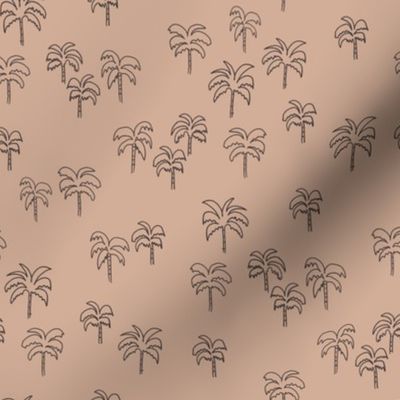 palm tree fabric - summer 2020, muted colors - sfx1213 almond