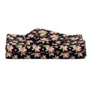 Wonderous Waterlilies - black, medium 