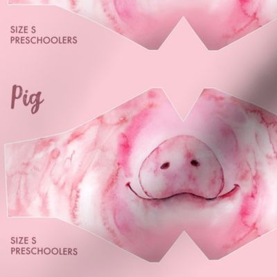 S Pig Face Mask - preeschoolers´s size (3-5 years) - face mask, masks, facemask