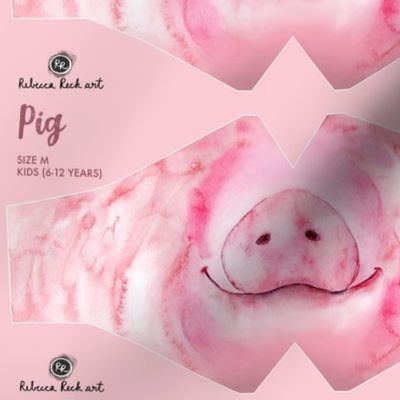 M Pig Face Mask - kids size (6-12 years) - face masks, masks, facemask