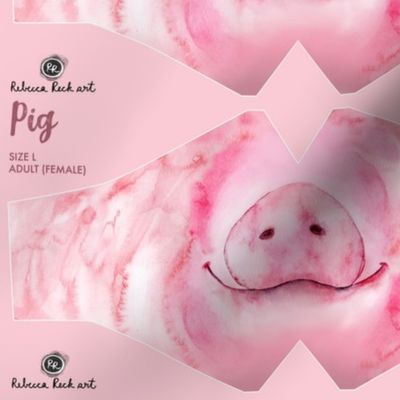 L Pig Face Mask - adult (female/teenager) size - face masks, masks, facemask