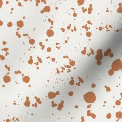 minimal paint splatter fabric - abstract nursery design - sfx1346 caramel