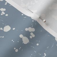 minimal paint splatter fabric - abstract nursery design - sfx4013 denim