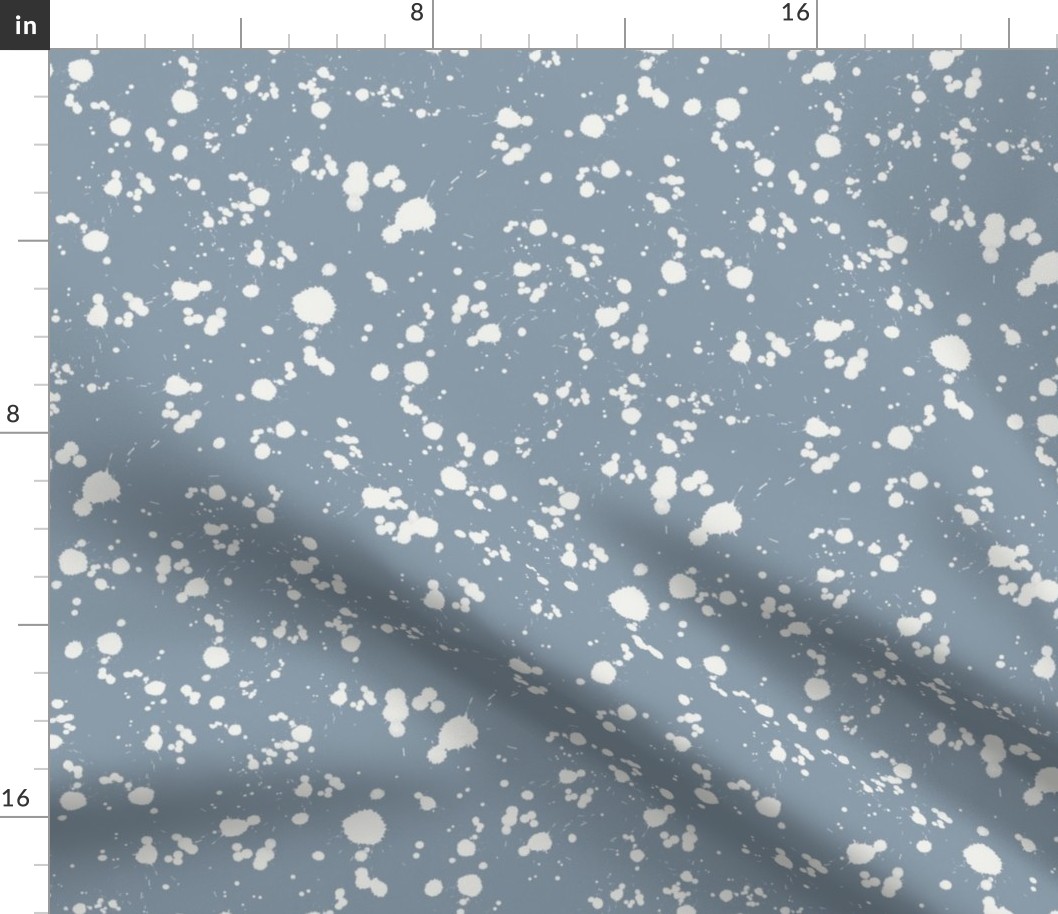 minimal paint splatter fabric - abstract nursery design - sfx4013 denim