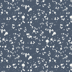 minimal paint splatter fabric - abstract nursery design - sfx3928 indigo