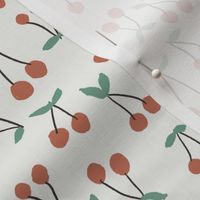 cherries fabric - summer fruit fabric - sfx1436 apricot
