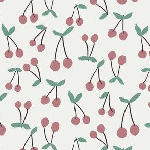 cherries fabric - summer fruit fabric - sfx1718 clover