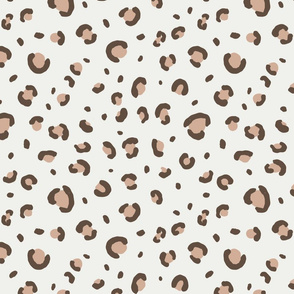 leopard print fabric - minimal trendy design - sfx1213 almond sfx1027 pinecone