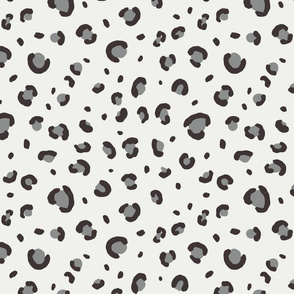 leopard print fabric - minimal trendy design - sfx1501 dove