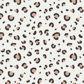 leopard print fabric - minimal trendy design - sfx1213 almond
