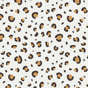 leopard print fabric - minimal trendy design - sfx1144 oak leaf