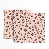 leopard print fabric - minimal trendy design - sfx1346 caramel sfx1404 blush