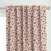 leopard print fabric - minimal trendy design - sfx1346 caramel sfx1404 blush