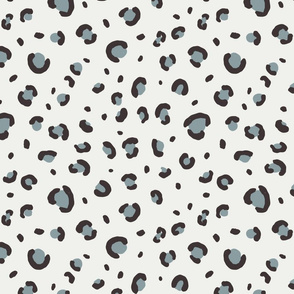 leopard print fabric - minimal trendy design - sfx4408 slate