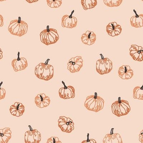 pumpkins fabric - blush sfx1404