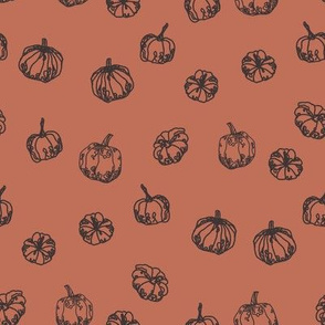 pumpkins fabric - sfx1436 apricot