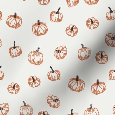 pumpkins fabric - orange sfx1260