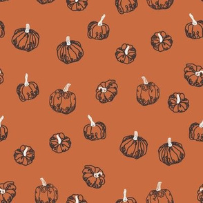 pumpkins fabric  - orange sfx1260