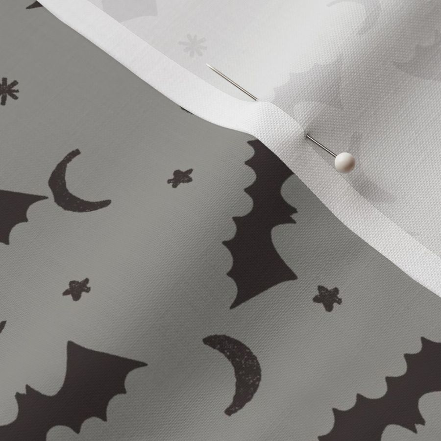 bats fabric - halloween bats moon and stars design - fog sfx5803