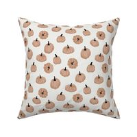 pumpkins fabric - simple minimal pumpkins - sfx1213 almond