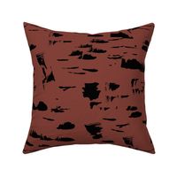 Messy marble abstract textures earthy boho style scandinavian nursery dark maroon chocolate