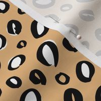 Inky texture bubbles minimal trend abstract paint circles and spots design nursery yellow white black